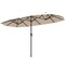 Double-Sided Patio Umbrella, Crank Handle and Sun-Protection Fabric